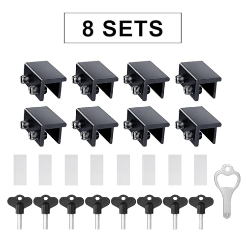 ZRFCXE Window Locks, Fits Horizontal & Vertical Sliding Windows (8 Pack) - color: Black, size: 8 Pack