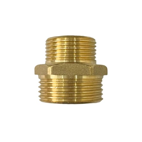 1" x 3/4" Male Threaded Hex Nipple Reducer Brass NPT Pipe Fitting Adapter Straight Connectors Pack of 2 - size: 1" x 3/4" -2 Pack
