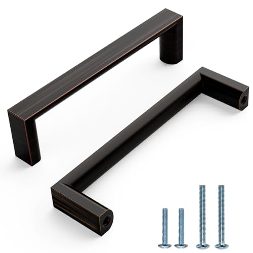 10 Pack 3 Inch Oil Rubbed Bronze Cabinet Pulls, Kitchen Hardware | Heavy-Duty Solid Zinc, Easy to Install, Good Scratch Resistance, Durability, Kitchen Cabinet Pulls for Drawers Dressers - color: Oil Rubbed Bronze, size: 3"/76MM Hole Center, style: 10 Pac