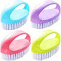 Scrubbing Brushes for Cleaning Small Scrub Brush with Nylon Stiff Bristles - color: Green, Blue, Red, Purple