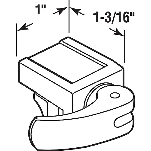 Prime-Line U 9809 Sliding Window Lock for Vinyl Windows, White, 2 Pack | Easy Installation, Keeps Windows Securely Closed, Diecast Construction