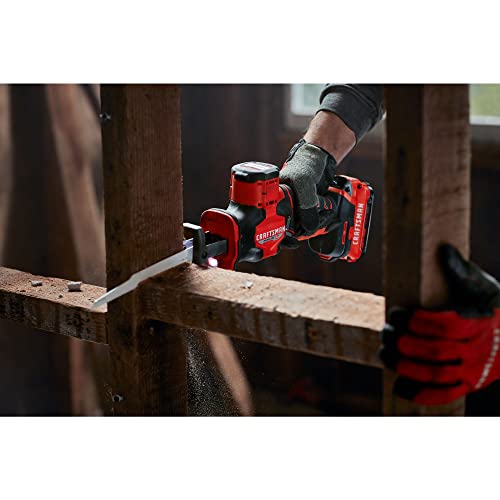 CRAFTSMAN V20 Cordless Reciprocating Saw, 2,800 SPM, Bare Tool Only (CMCS340B)