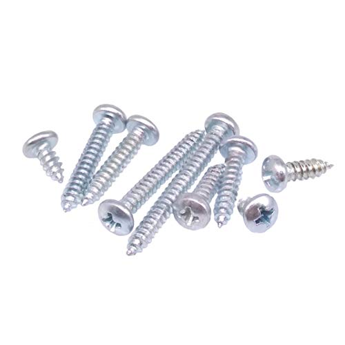 Yodaoke 180pcs #8 Zinc Phillips Pan Head Wood Screws Assortment Kit