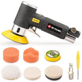 SI FANG Black 2" 3" Mini Orbital Air Sander & Polisher Kit for Auto Body Work - style: 2"3" Buffer Kit