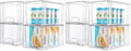Vtopmart 8 Pack Stackable Clear Pantry Storage Drawers, Large - size: 4Pack 7"H (Pack of 2)