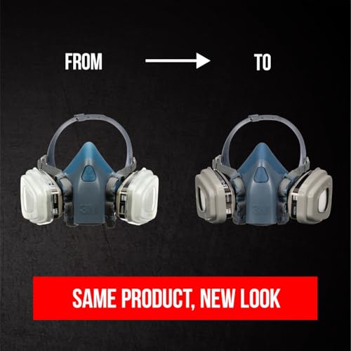 3M OV/P95 Advanced Comfort Reusable Respirator 7512P1-DC, Medium | 1-Facepiece, 1-pair of NIOSH-Approved 6001 Cartridges, 2-pairs of 5P71 Filters and 1-pair of 501 Retainers