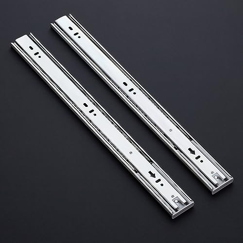 Ravinte Silver Soft Close Drawer Slides 18 Inch 1 Pairs 2 Pack - color: Silver, size: 18 Inch