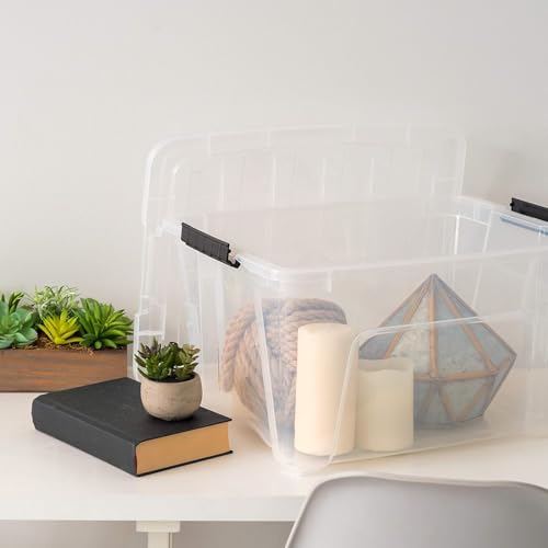 IRIS USA 4-Pack 32 Quart Storage Bins with Lids, Clear - color: Clear, size: 32 Qt, style: 4 Pack