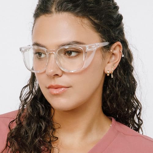 Stoggles Square Wide Fit Z87.1 Certified Polycarbonate Safety Glasses - color: Clear, size: Wide