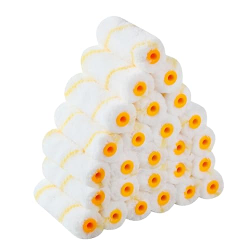 Pro Grade Mini Paint Roller Covers, 4 Inch, 1/2 in Microfiber, 25 Pack