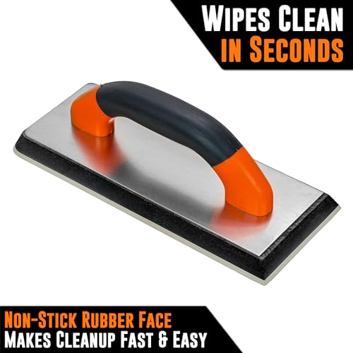 Mutt Tools Rubber Grout Float 9.5 x 4 Inch with Ergonomic Handle for Tile