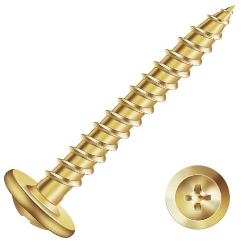 #8 x 1-1/4" Wood Screw 500Pcs Alloy Steel Standard Thread Truss Head Fast Self Tapping by SG TZH - size: #8 x 1-1/4"