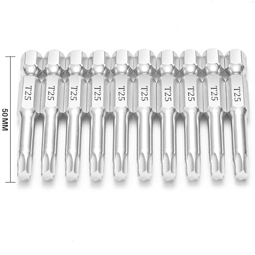 NAUIX 10PCS T25 Torx Bit Set, 2" Long - style: T25
