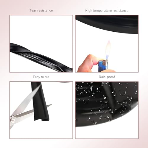 1.7M/5.6Ft Windshield Cowl Rubber Seal Strip, Front Rear Windshield Seal Strip, H-Shape Rubber Sunroof Seal, Universal Cuttable Weather Stripping Molding Trim Strips for Door Window