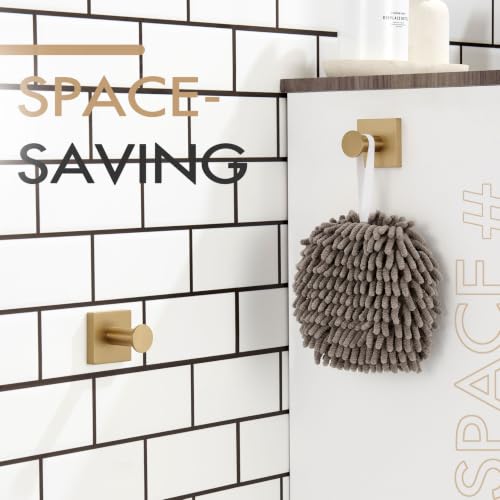 KOKOSIRI Robe Hooks Bath Towel Hooks for Wall Closet Kitchen Hanging Towels Bathroom Hardware Champagne Bronze Stainless Steel 2 Pack, B1016CPG-P2 - color: Champagne Bronze, size: 2 Pack