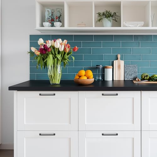 HOME EDIT Matte Black Cabinet Handles Zinc Pulls 6-1/4 Inch 5 Pack - color: Matte Black, size: 6-1/4 inches Hole Center