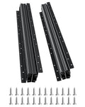 VEVOR Undermount Heavy Duty Drawer Slides, 16 24 32 40 Inch 260 lb Load Capacity Full Extension Ball Bearing Under Stair Cabinet Rails, Bottom Stair Cabinet Glides Track Runners(24inch, Black) - size: 24 Inch