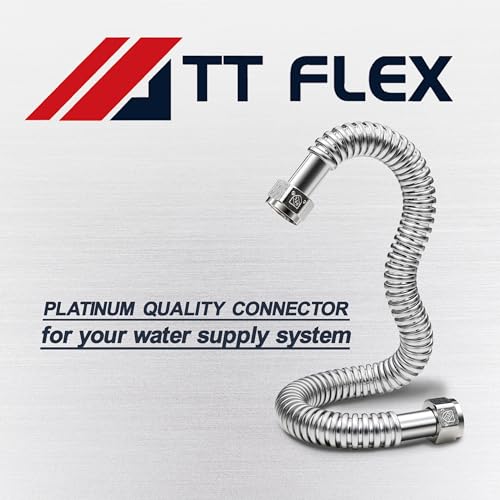 TTFLEX 18" Water Heater Supply Lines 3/4" FIP Water Hose, 0.7" ID, 2 Pack - size: 3/4" FIP x 3/4" FIP, 18" (0.7" ID)