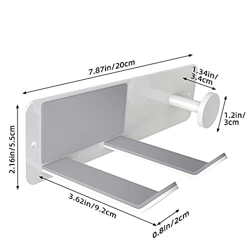 FLE Adhesive Hair Dryer Holder Blow Dryer Wall Mount Bathroom Rack White - color: White