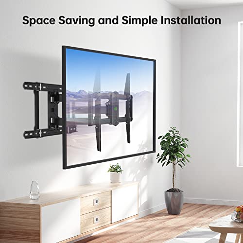 USX Mount Full Motion TV Wall Mount 42"-84" TVS, Fits 16" 18" or 24" Studs, Heavy Duty TV Mounts Bracket with Dual Articulating Arms Tilt Swivel Extension Max VESA 600x400mm, Weight Capacity 110lbs - size: For 42" to 84" TVs