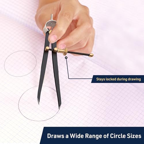 Kings County Tools Industrial Caliper and Woodworking Compass Set, 7-Piece