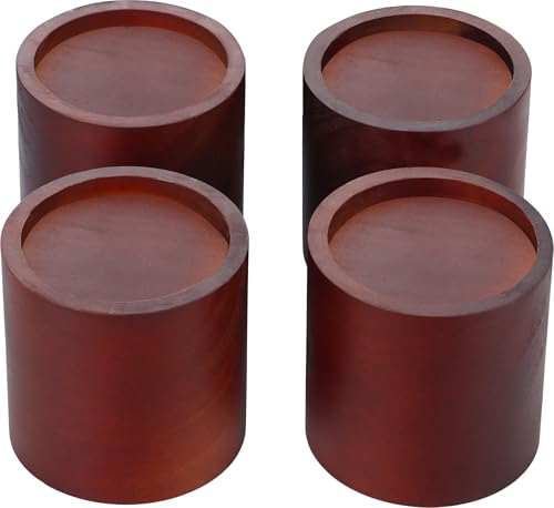 Lufia Solid Pine Wood Bed Risers 4 Inch Lift, Durable Furniture Risers for Beds, Sofas, Desks - Stylish Design, Easy Install, 2,000 Lbs Capacity (4 Inch) - size: 4 Inch