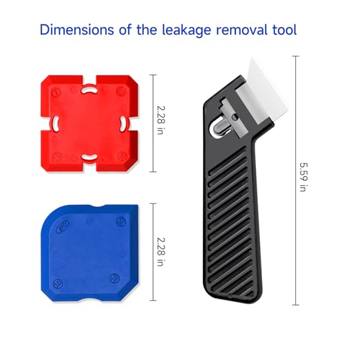 11pcs Silicone Profiling Professional Caulking Tool Kit with Sealant Finishing Tools and Caulk Removal Tools Easy Silicone Caulking with Guides with Storage Box Fill Removal Tool