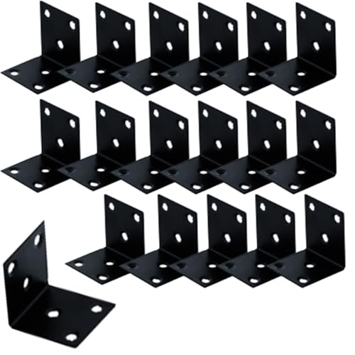 25PCS L Brackets, 2.6" 304 Stainless Steel Brackets, Black - size: 25PCS-2.6'' L Brackets