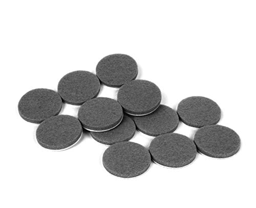 Slipstick Premium Wool Felt Furniture Pads/Chair Feet Floor Protectors (1.5 Inch Round) Includes 12 Heavy-Duty Felt Pads with Self Stick Adhesive, Gray, CB117 - size: 1-1/2" Round
