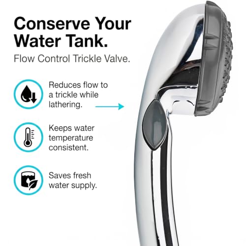Dura Faucet DF-SA400K-CP RV Handheld Shower Head Hose Kit (Chrome) - color: Chrome Polished, size: Full Kit
