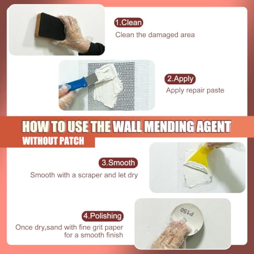 Drywall Repair Kit, 17.6oz Wall Patch Set for Fast Wall Hole Repair - size: 17.6oz