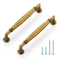 HOME EDIT Antique Brass Cabinet Handles 5 Inch Pulls 20 Pack - color: Antique Brass, size: 5 inches Hole Center