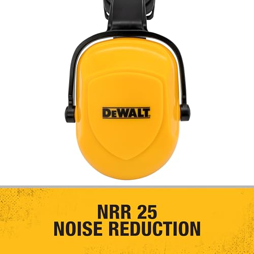 DEWALT DPG660 Yellow with Black Earcups Dielectric Expandable NRR 25 Cap Mount Earmuff