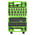 Reniteco 56-Piece 3/8" Drive Socket Set, SAE 5/16"-3/4", Metric 8-22mm, Cr-V - size: 3/8"-56 PCS
