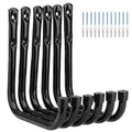 Heavy Duty Garage Hooks, 6.7Inch Wall Mount Garden Tools Storage Hook for Bike, Ladder, Chair, Garden Hose, Power Tool, Indoor Outdoor - size: 6.7Inch x 6.7Inch