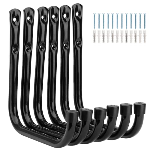 Heavy Duty Garage Hooks, 6.7Inch Wall Mount Garden Tools Storage Hook for Bike, Ladder, Chair, Garden Hose, Power Tool, Indoor Outdoor - size: 6.7Inch x 6.7Inch
