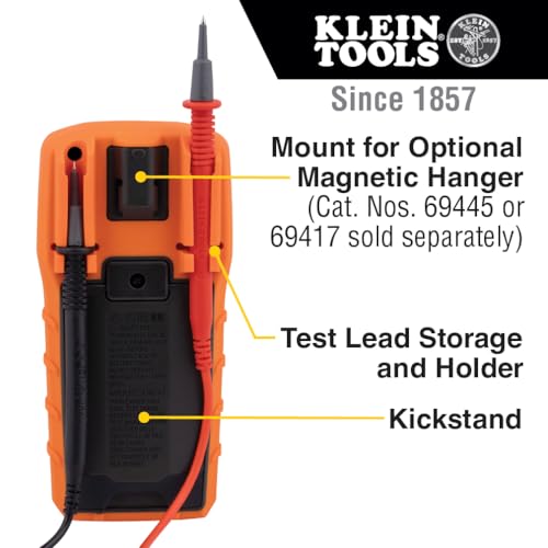 Klein Tools MM325 Multimeter, Digital Manual-Ranging 600V AC/DC Voltage Tester, Tests Batteries, Current, Resistance, Diodes, and Continuity - size: Manual-Ranging