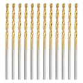 uxcell 12pcs Titanium Twist Drill Bit 1/16" Drilling Dia High Speed Steel Drills for Hardened Metal, Stainless Steel, Cast Iron, Wood, Plastic - size: 1/16 inch
