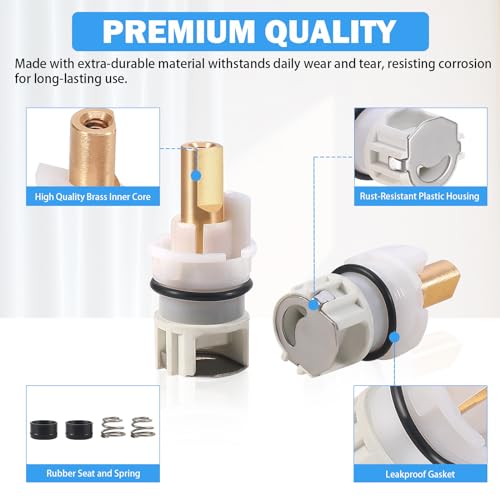RP25513 Faucet Stem Assembly Kit Compatible with Delta 2-Handle Faucets - style: RP25513