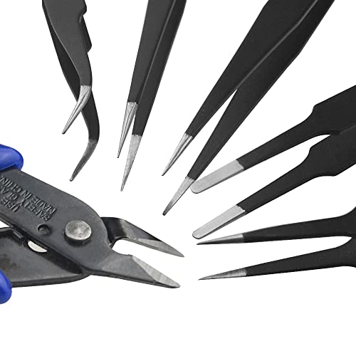 Professional Solder Assist Tool Solder Auxiliary Tool Double Sided Aid Repair Soldering kit with Wire Cutter for Soldering and Desoldering (12 Pieces) - size: 12Pack