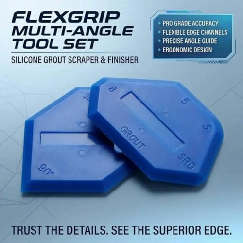 2 Pcs Caulking Tool Set, Silicone Sealant Finishing Tool - Grout Scraper & Caulk Smoother for Kitchen, Bathroom, Floor, Sink Joint Sealing