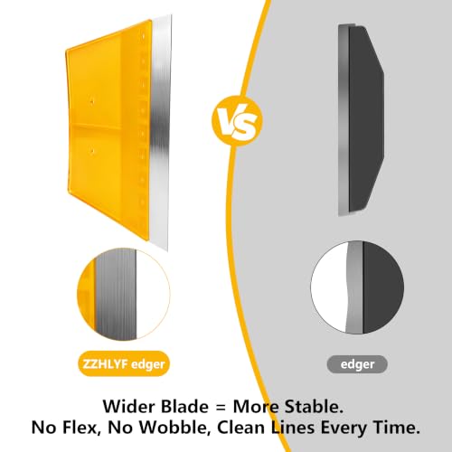 2 Pack 8 Inch Paint Edger & Trim Guard, Stainless Steel Cutting-in Tool, Painter's Tape Alternative for Ceilings, Baseboards, Door Frames & Trim, Yellow & Blue