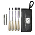 Woodworking 4 PC Wood Chisel Set Chrome-Vanadium Steel with Hornbeam Handles for Carpentry, Woodworking, Carving, Craftsman, 1/4 inch,1/2 inch,3/4 inch, 1 inch - size: 4 Piece Wood Chisel
