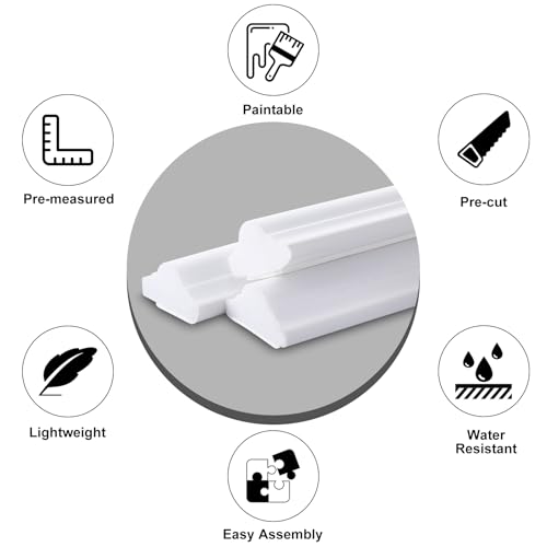 Pangda 3set Peel and Stick Wall Molding Kit 3D Premade, 24x54in - size: 24x54in