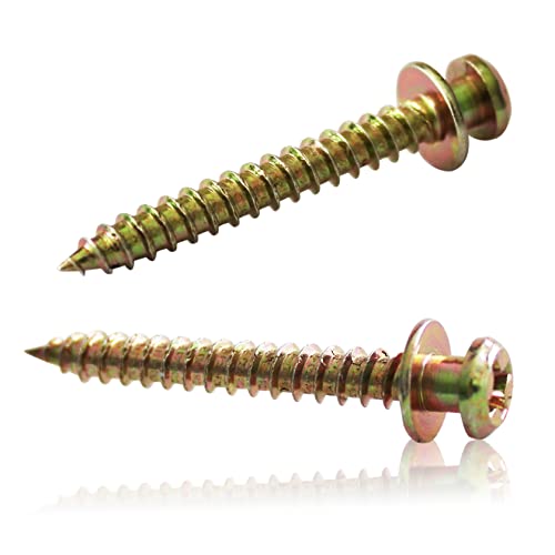 50Pcs Double-Headed Wall Screw Anchors Picture Hooks -Gold Bear Claw Screws - size: Color Zinc