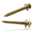 50Pcs Double-Headed Wall Screw Anchors Picture Hooks -Gold Bear Claw Screws - size: Color Zinc