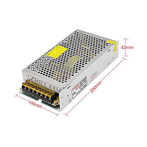 5V 20A Power Supply,100W Universal Regulated Switching Power Converter Adapter Transformer for LED Strip Light,Probe Signal Lamp,CCTV, Radio, Computer Project - color: 5V 20A 100W