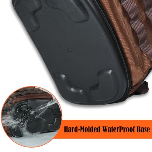 WELKINLAND 70Pockets HVAC Tool Backpack With Tool Roll, Tool Bag Backpack