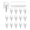 MOVELYST Clear Wall Hooks for Hanging, 15 Hooks+30 Strips, Value Pack (S) - size: Small, style: Clear-15+30