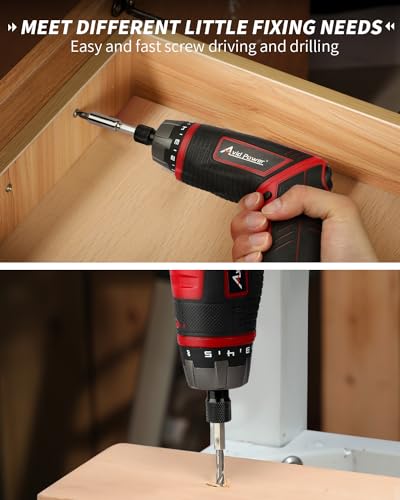 AVID POWER 4V Electric Cordless Screwdriver Set 5.65Nm 11 Bits - RED - color: 3-drak Red